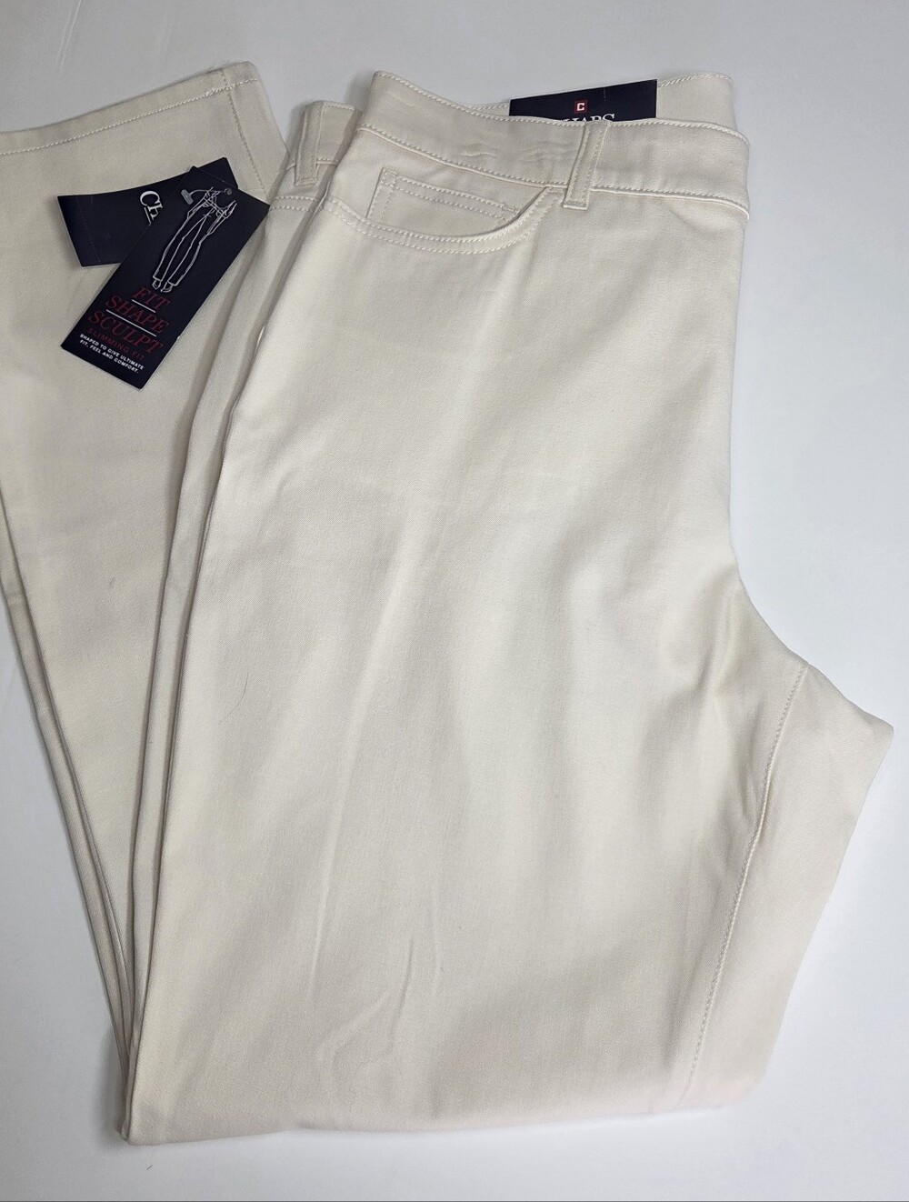 Chaps Women's Straight Leg Jeans in Creamy White - Picture 15 of 16